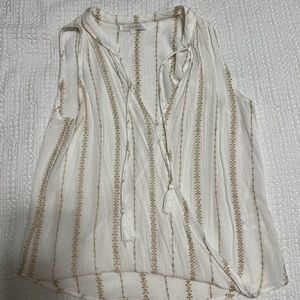 Cream and Gold Boutique tank